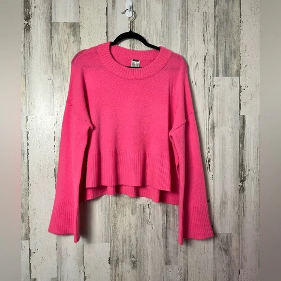 Free People Rhy Cashmere Pink Sweater NWT Small - Picture 3 of 9